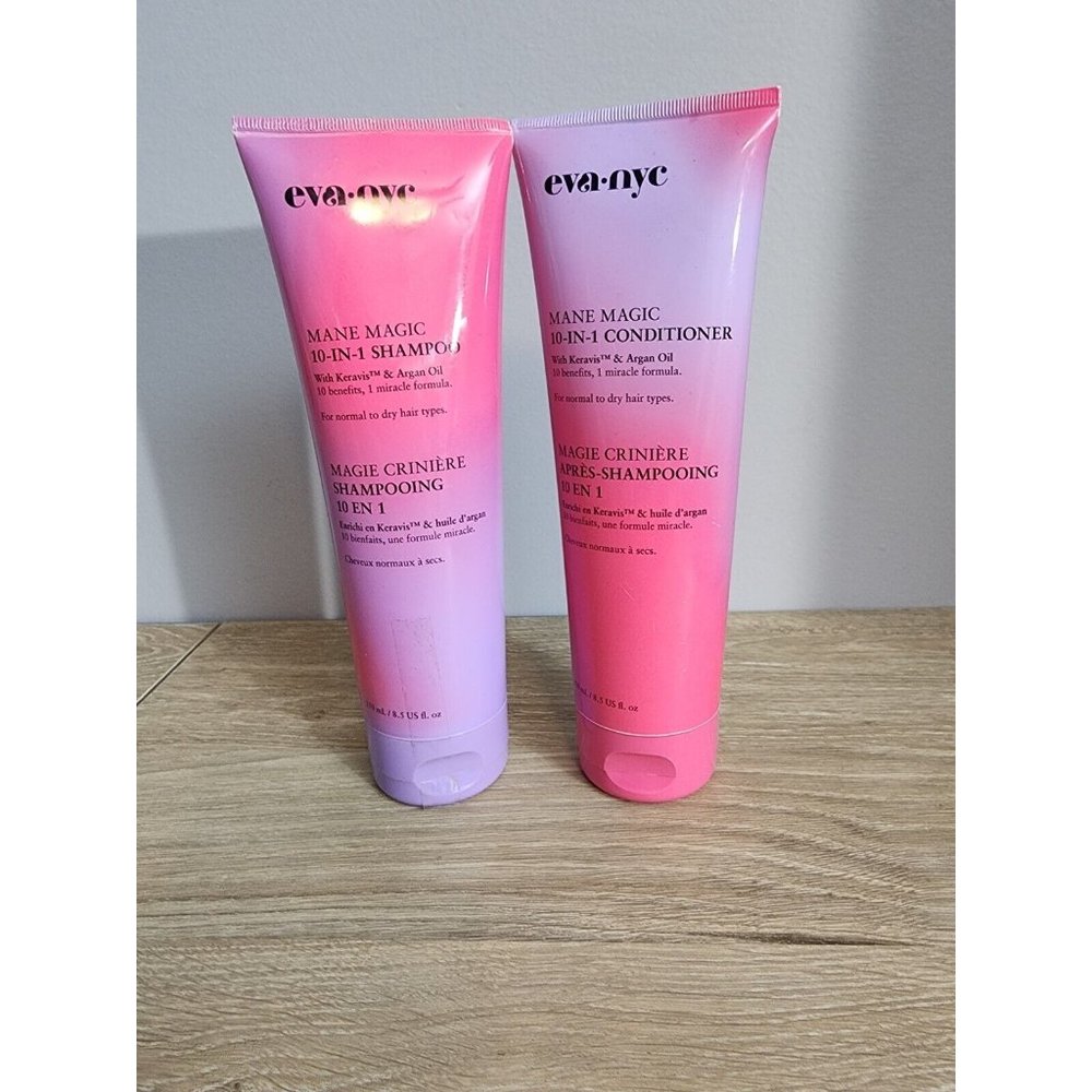 Eva NYC Mane Magic 10 in 1 Shampoo & Conditioner 8.5 oz - w/Keravis & Argan Oils